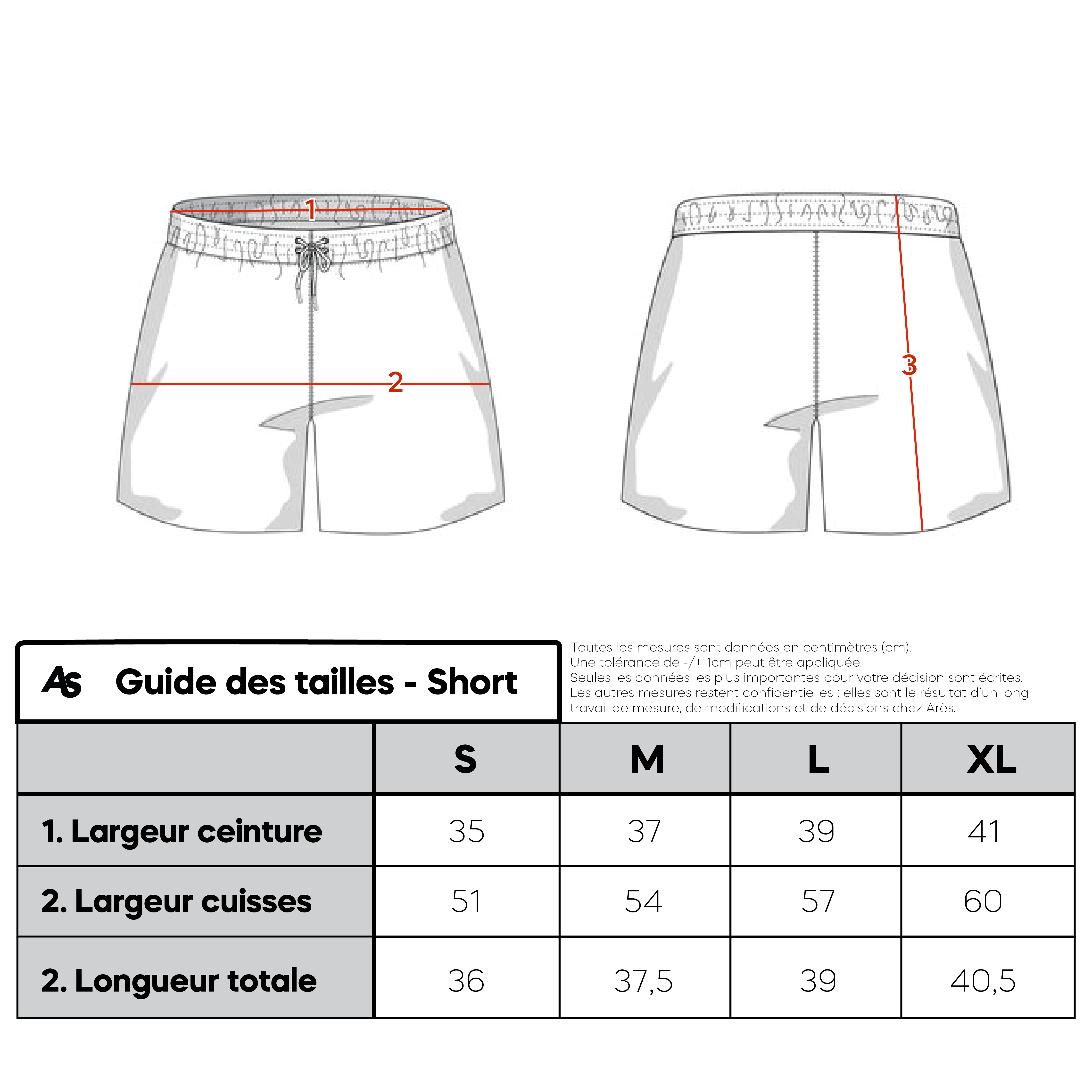 SHORT DE BAIN NOIR - ARÈS