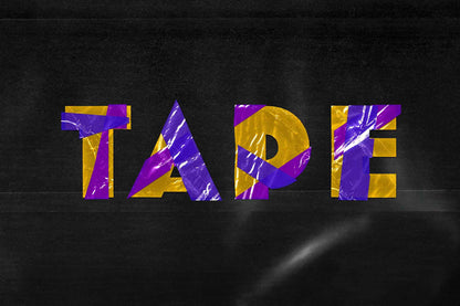 Plastic Tape Text Effect