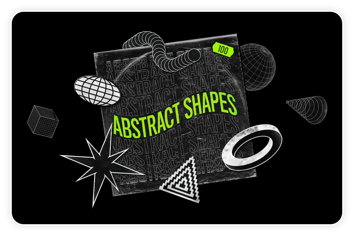 Aperçu principal de Abstract Shapes Collection - 100 Design Elements, ressource Vectors par Samolevsky