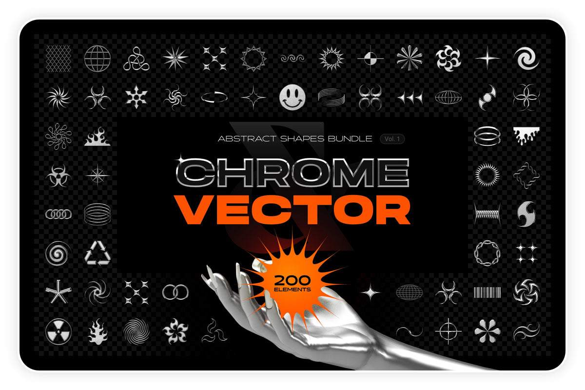 Aperçu principal de Chrome and Vector - Abstract Shapes Bundle, ressource Vectors par Samolevsky