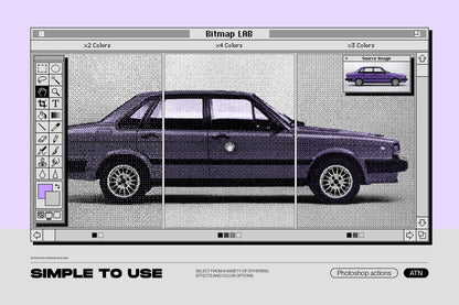 Bitmap Lab - One-Click Pixel Halftone Action