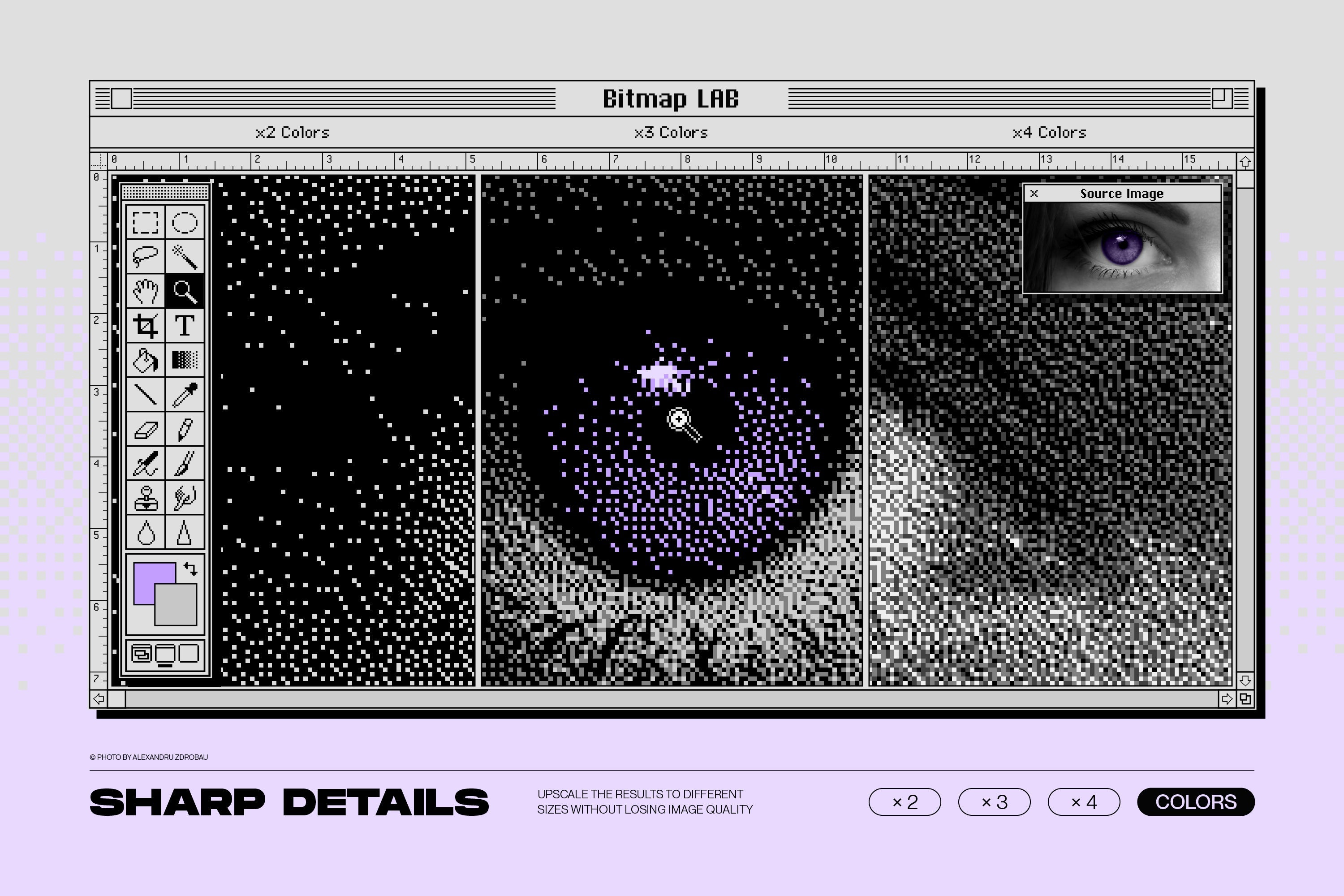 Bitmap Lab - One-Click Pixel Halftone Action