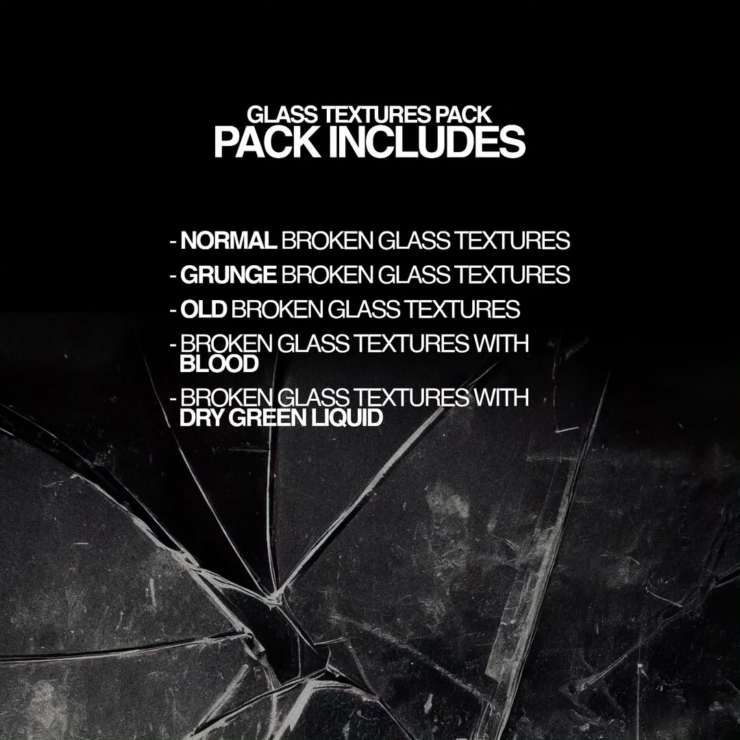 +100 Broken Glass Textures Pack [By Züli]