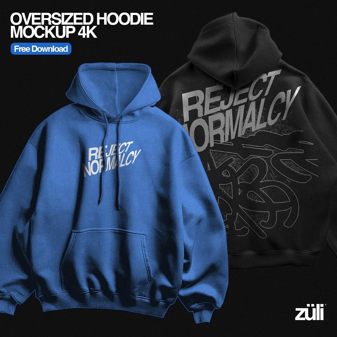 Aperçu principal de Realistic Oversize Hoodie Mockup [By Züli], ressource Mockups par Züli