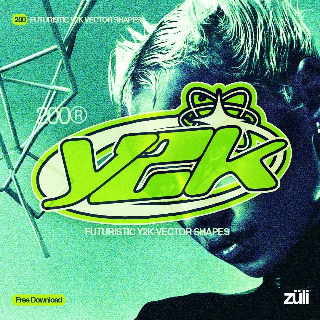 Aperçu principal de 200 Futuristic Y2k Vector Shapes [By Züli], ressource Vectors par Züli