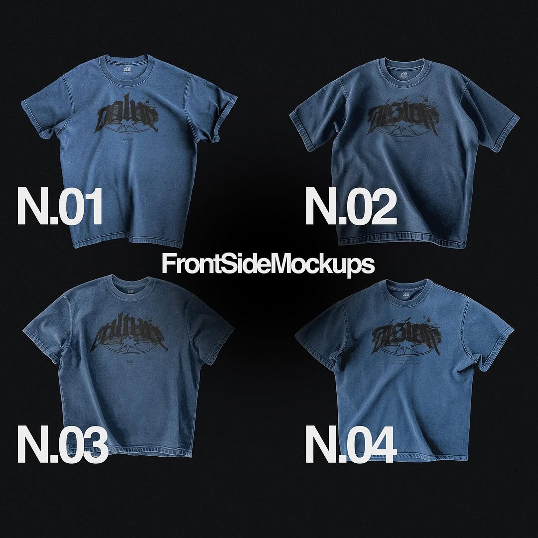 Realistic 8 Mockups Oversize T-Shirts [By Züli]