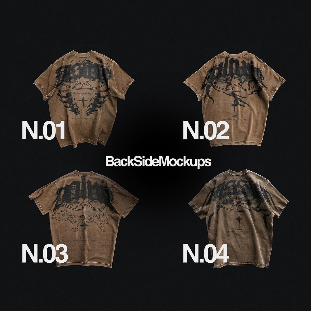 Realistic 8 Mockups Oversize T-Shirts [By Züli]