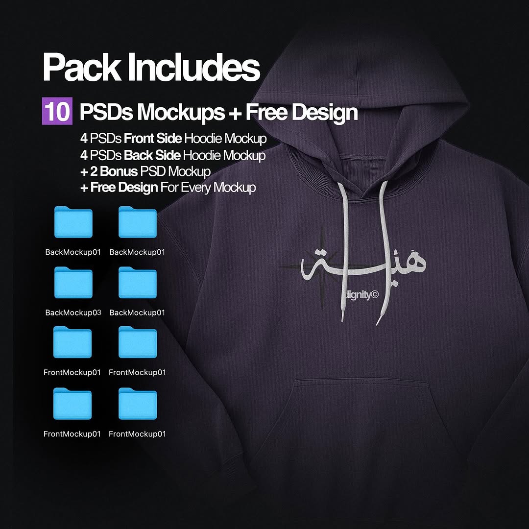 Realistic 10 Mockups Oversize Hoodies [By Züli]