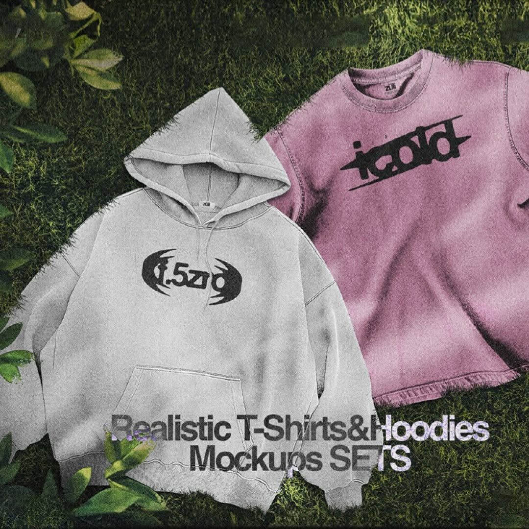 Aperçu principal de Realistic T-Shirts & Hoodies Mockups Sets [By Züli], ressource Mockups par Züli