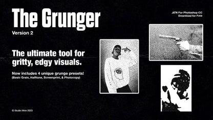 The Grunger - Vintage Printed Grunge Photoshop Action