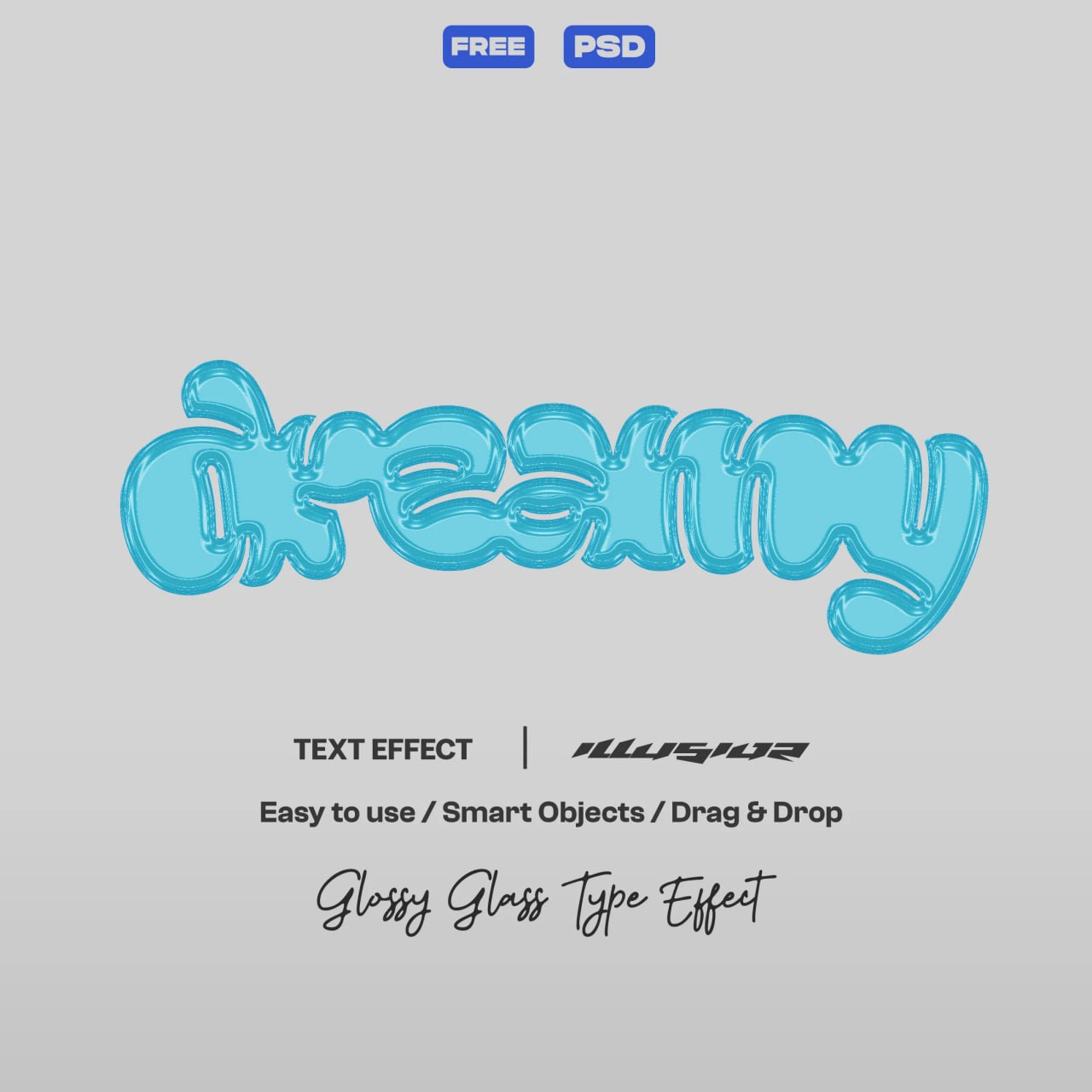 Glossy Glass Text Effect