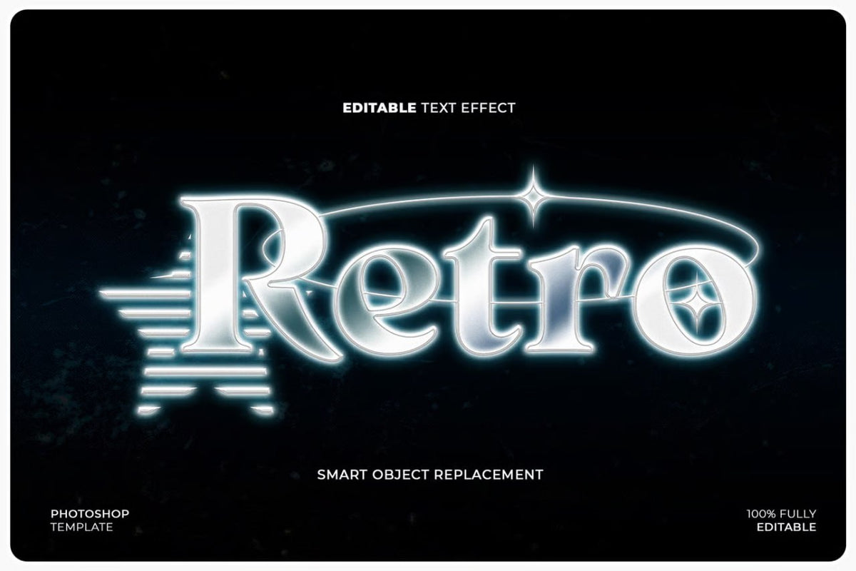 Aperçu principal de Silver Chrome Text Effect, ressource Mockups par HYTRAPE