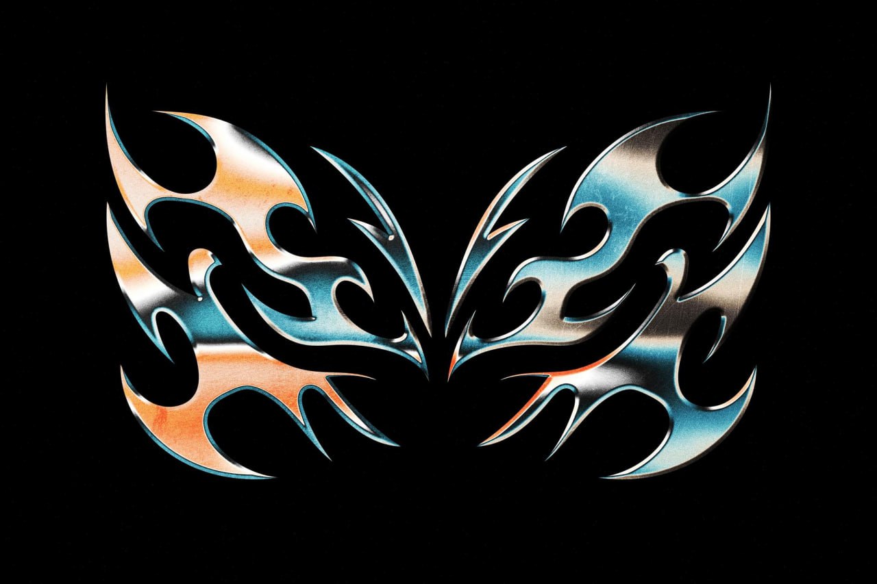 Retro Chrome Logo Effect