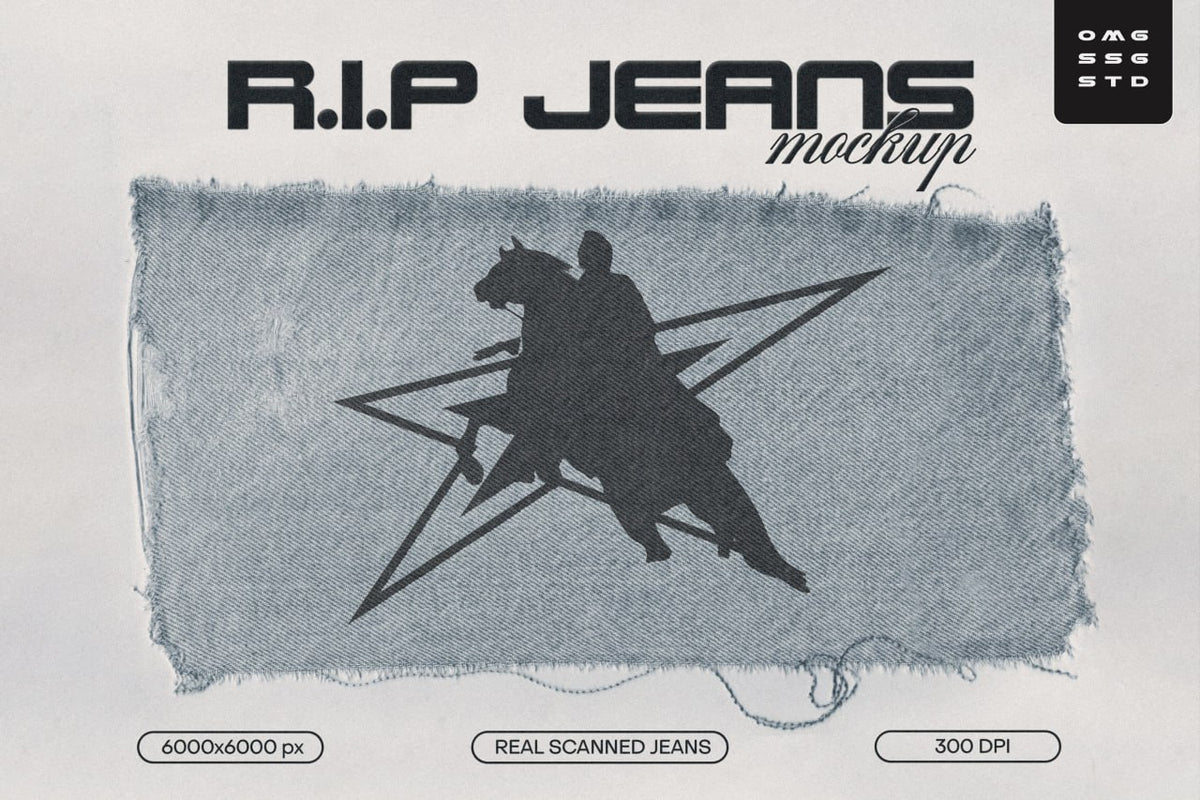 Aperçu principal de R.I.P. Jeans Mockup, ressource Mockups par OMG SSG STUDIO