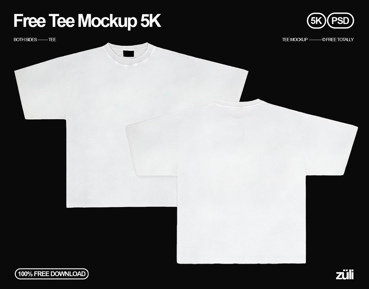 Aperçu principal de Free Tee Mockup 5K [By Züli], ressource Mockups par Züli