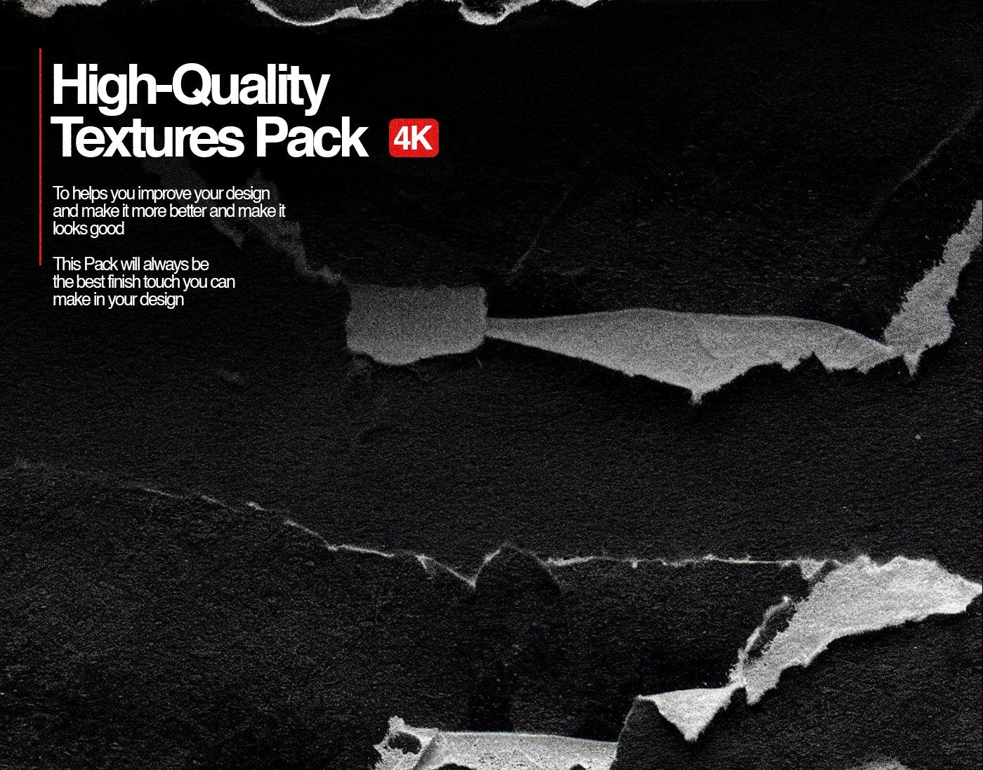 Black Torn Paper Textures Free Pack