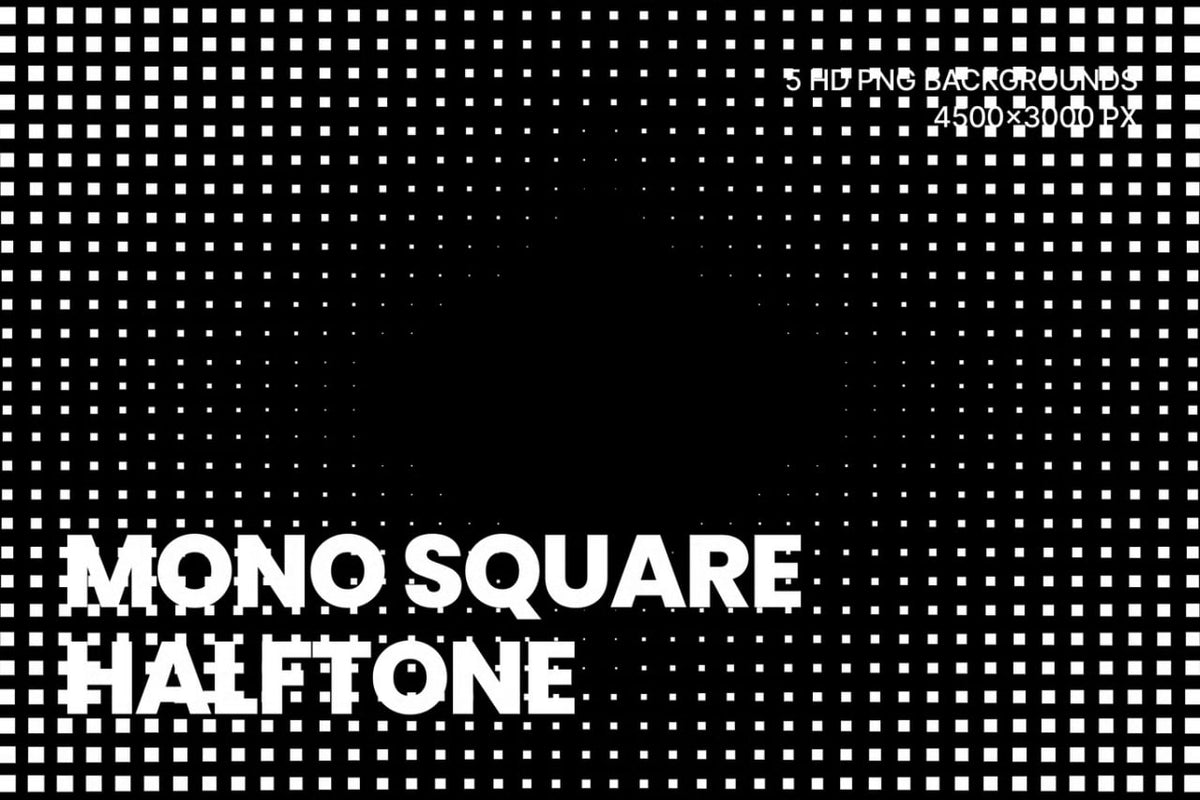 Aperçu principal de Monochrome Square Halftone, ressource Mockups par HYTRAPE