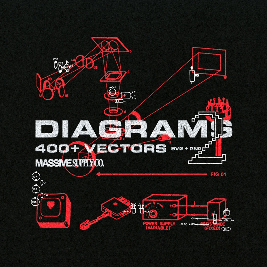 Aperçu principal de +400 DIAGRAMS2 VECTORS [By Massive Supply Co.], ressource Vectors par Massive Supply Co
