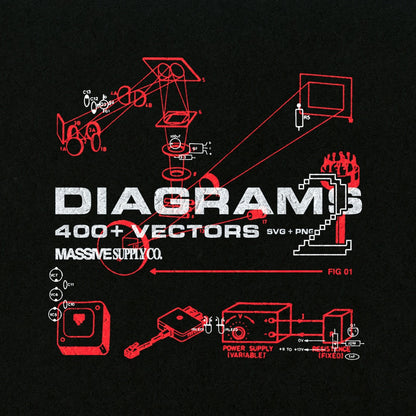 +400 DIAGRAMS2 VECTORS [By Massive Supply Co.]