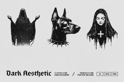 Dark Aesthetic Dithering Bundle