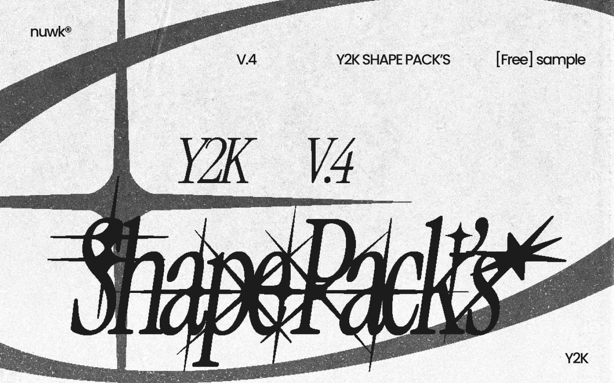 Aperçu principal de FREE Y2K SHAPE PACK'S V.4, ressource Mockups par HYTRAPE
