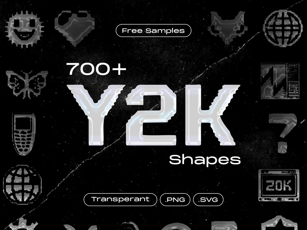 Aperçu principal de Y2K Shapes FREE Pack, ressource Mockups par HYTRAPE