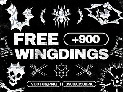 +900 Wingding Shapes Pack