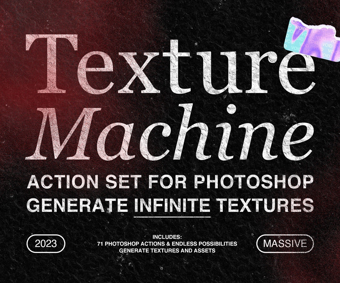 Aperçu principal de Texture Machine: GénérateuriInfini de Textures et effets pour Photoshop, ressource Textures par Massive Supply Co.